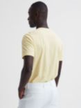 Reiss Bless Cotton Crew Neck T-Shirt, Lemon