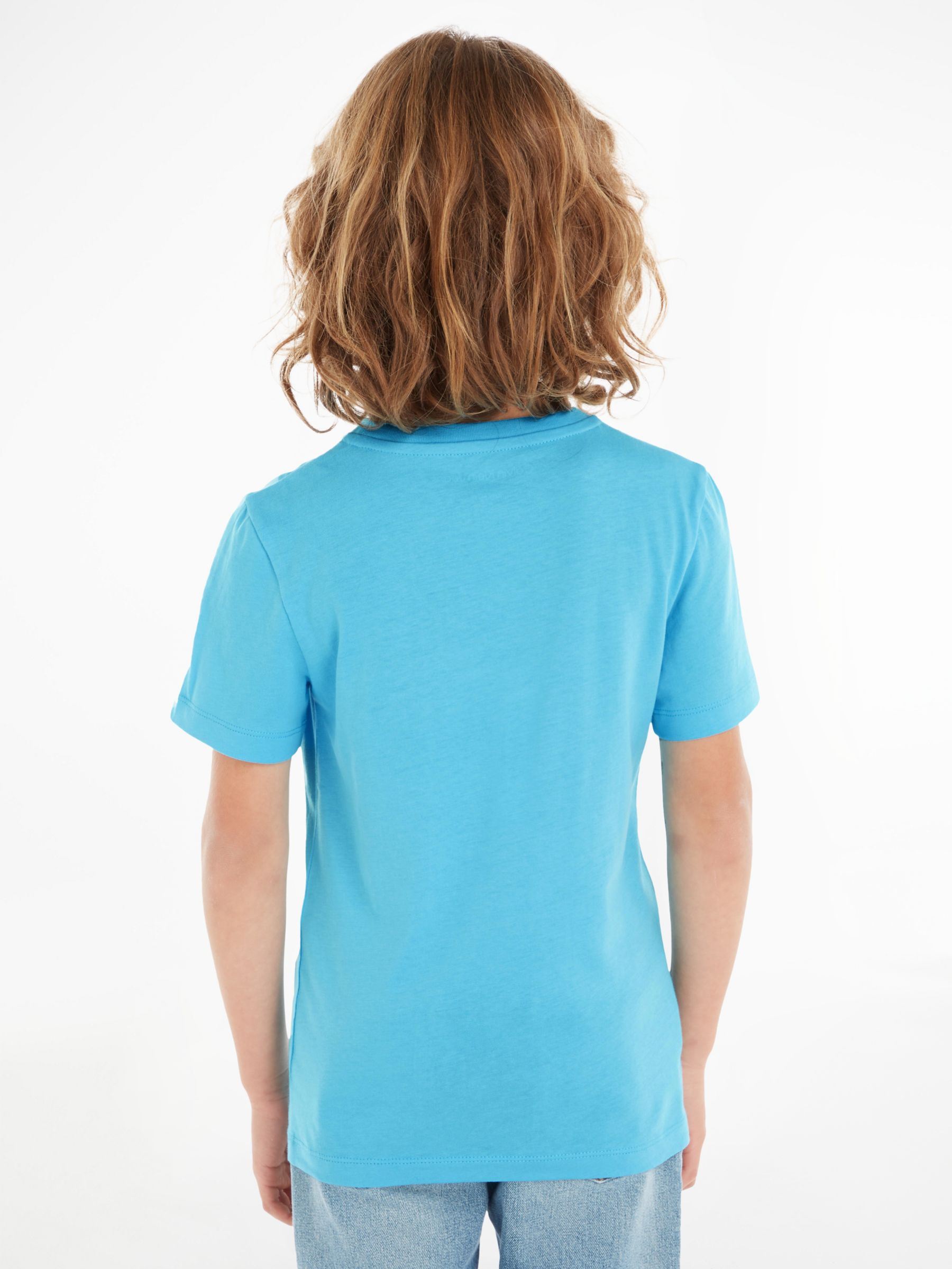 Calvin Klein Kids' Short Sleeve T-Shirts, Pack of 2, Blue Tide at John ...