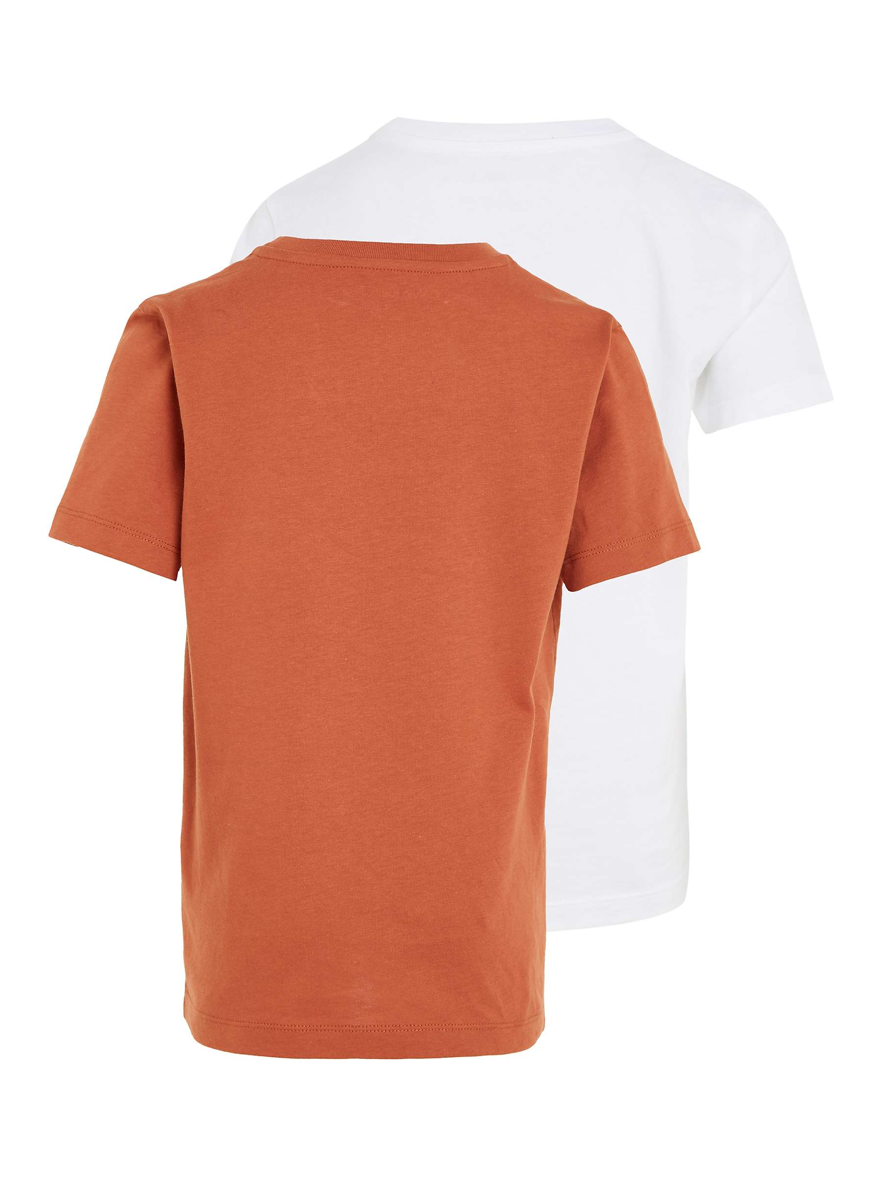 Buy Calvin Klein Kids' Short Sleeve T-Shirts, Pack of 2, Bright White Online at johnlewis.com