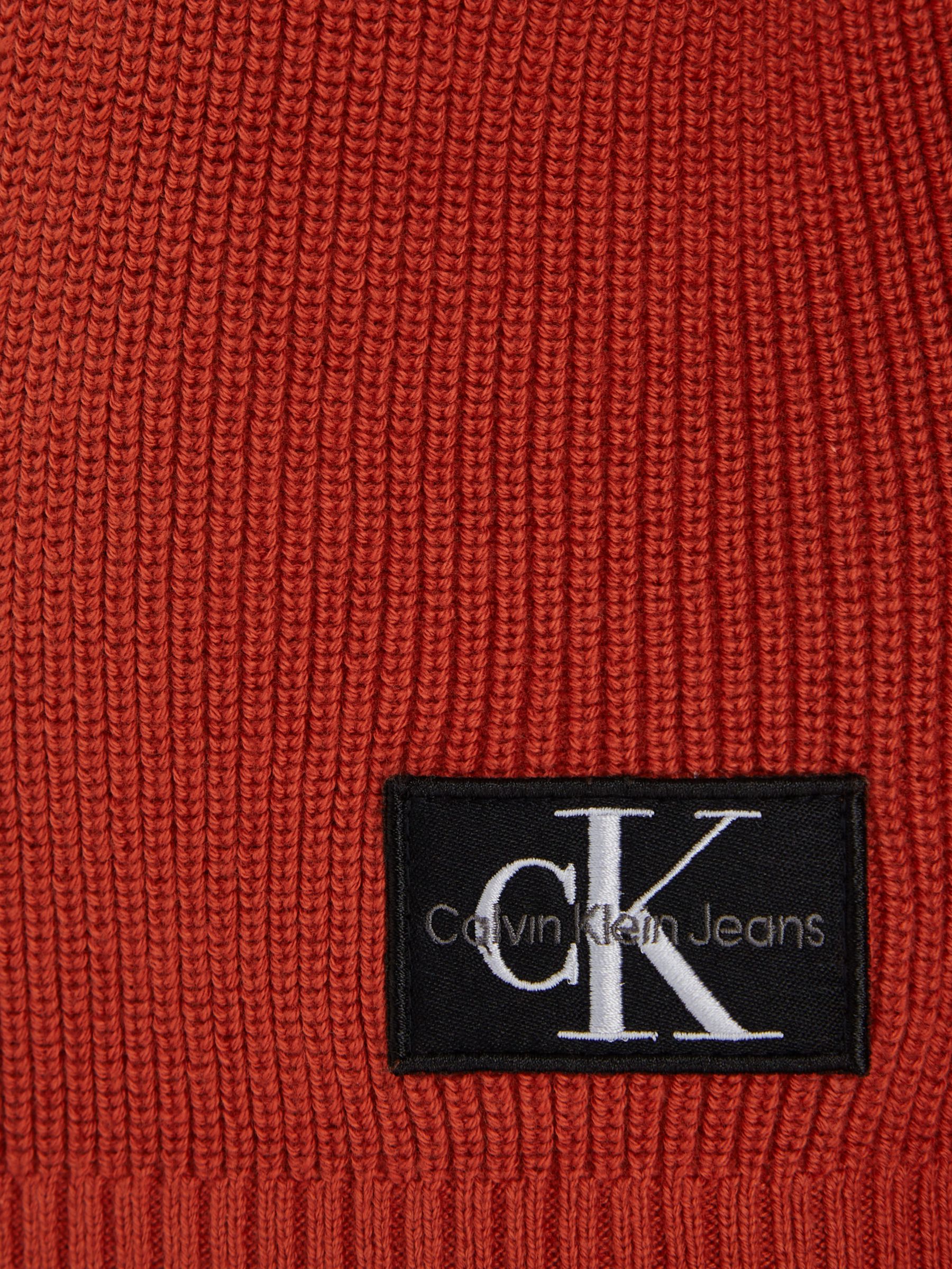 Buy Calvin Klein Kids' Knitted Colour Block Jumper, Travertine/Auburn Online at johnlewis.com