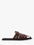 Moda in Pelle Akari Leather Woven Flat Mules