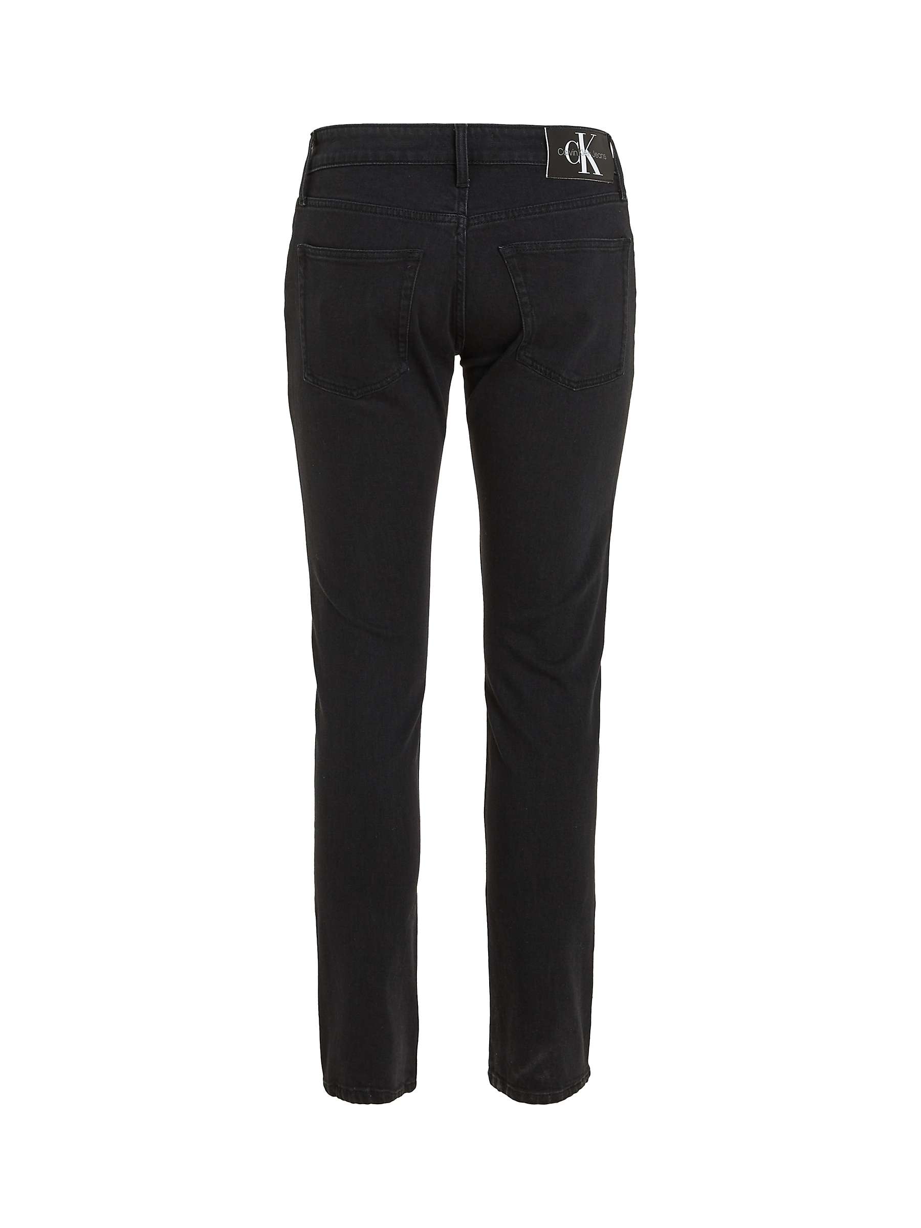 Calvin Klein Slim Fit Jeans, Denim Black at John Lewis & Partners