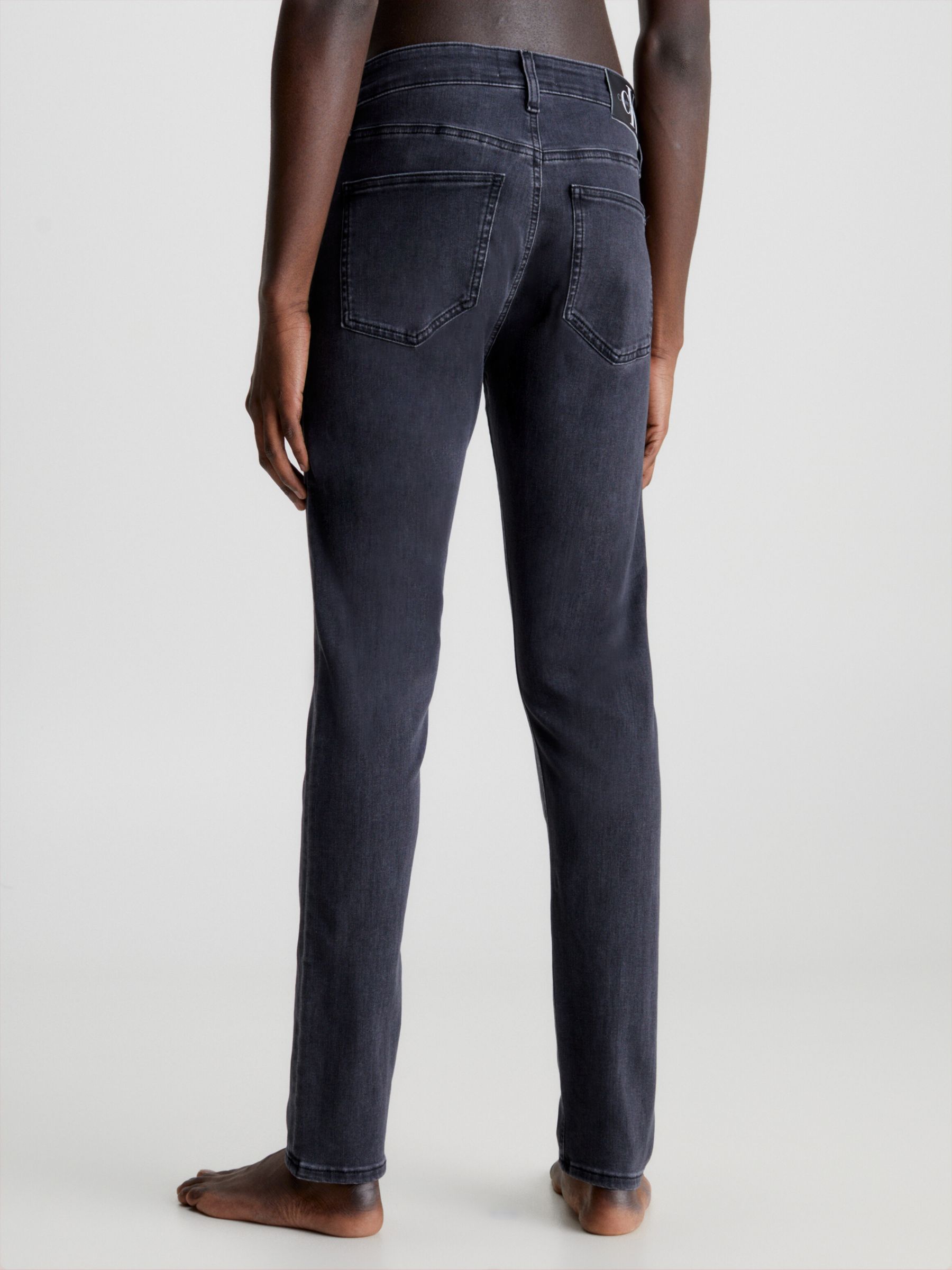 Calvin Klein Skinny Jeans, Denim Grey at John Lewis & Partners