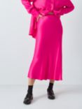 Vivere By Savannah Miller Clara Bias Cut Satin Slip Skirt, Pink, Pink