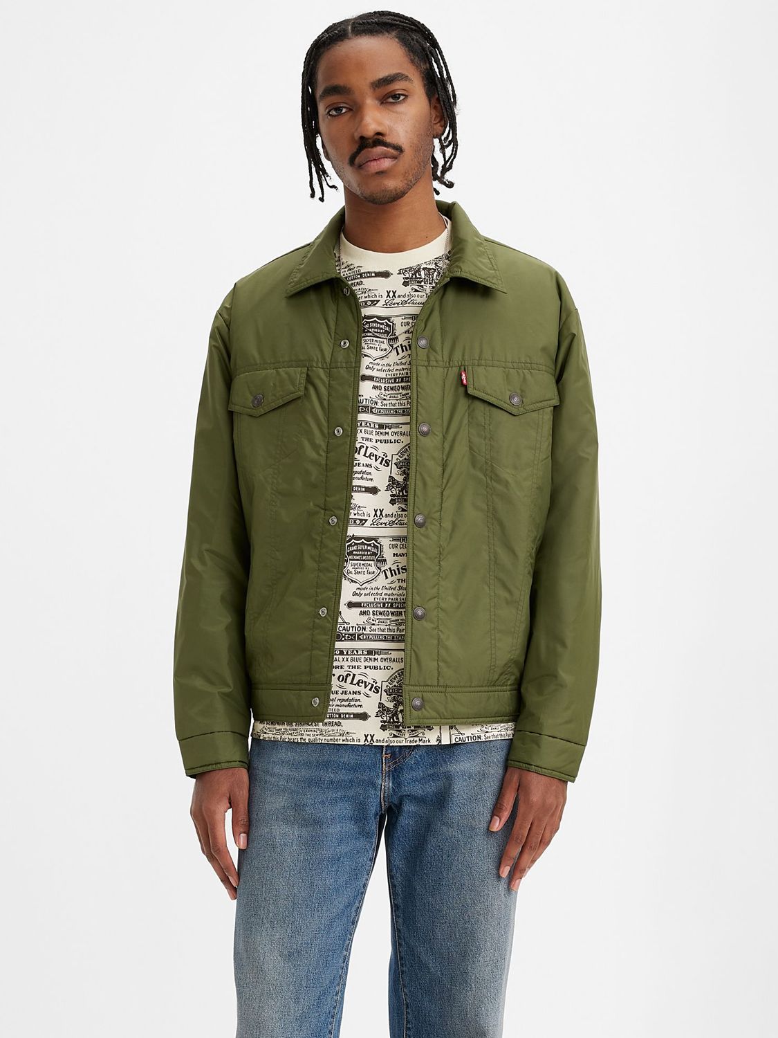 Levi's Padded Relaxed Fit Trucker Jacket, Sea Moss