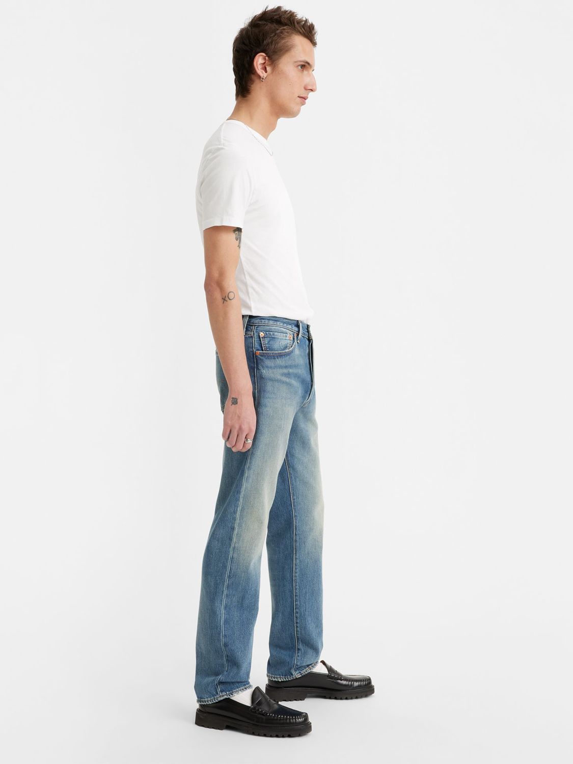 Levi's 501 Original Straight Jeans, Misty Lake at John Lewis & Partners