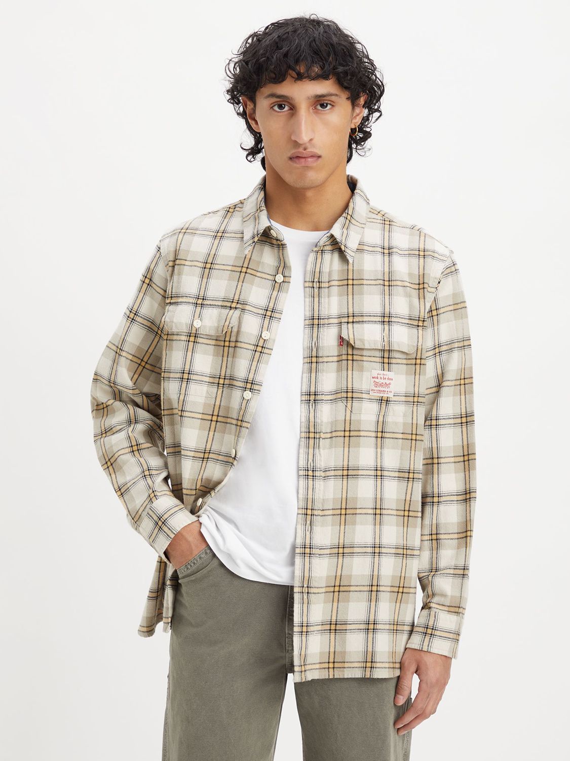 Levi's Classic Worker Check Shirt, Rainy Day at John Lewis & Partners