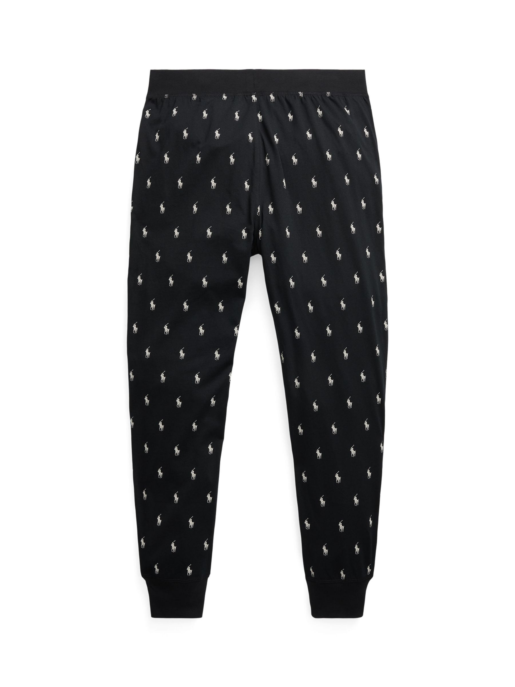 Polo Ralph Lauren Cotton All Over Pony Lounge Joggers, Black