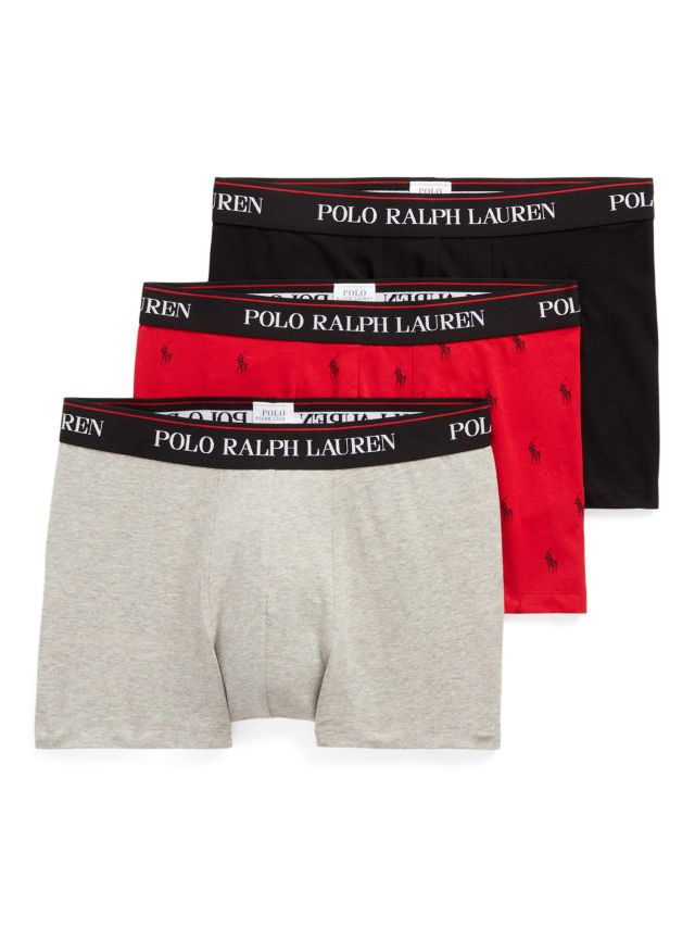 Polo Ralph Lauren Cotton Trunks, Pack of 3, Multi, S