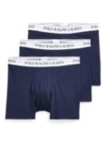Polo Ralph Lauren Stretch Cotton Boxer Briefs, Pack of 3, Navy/White