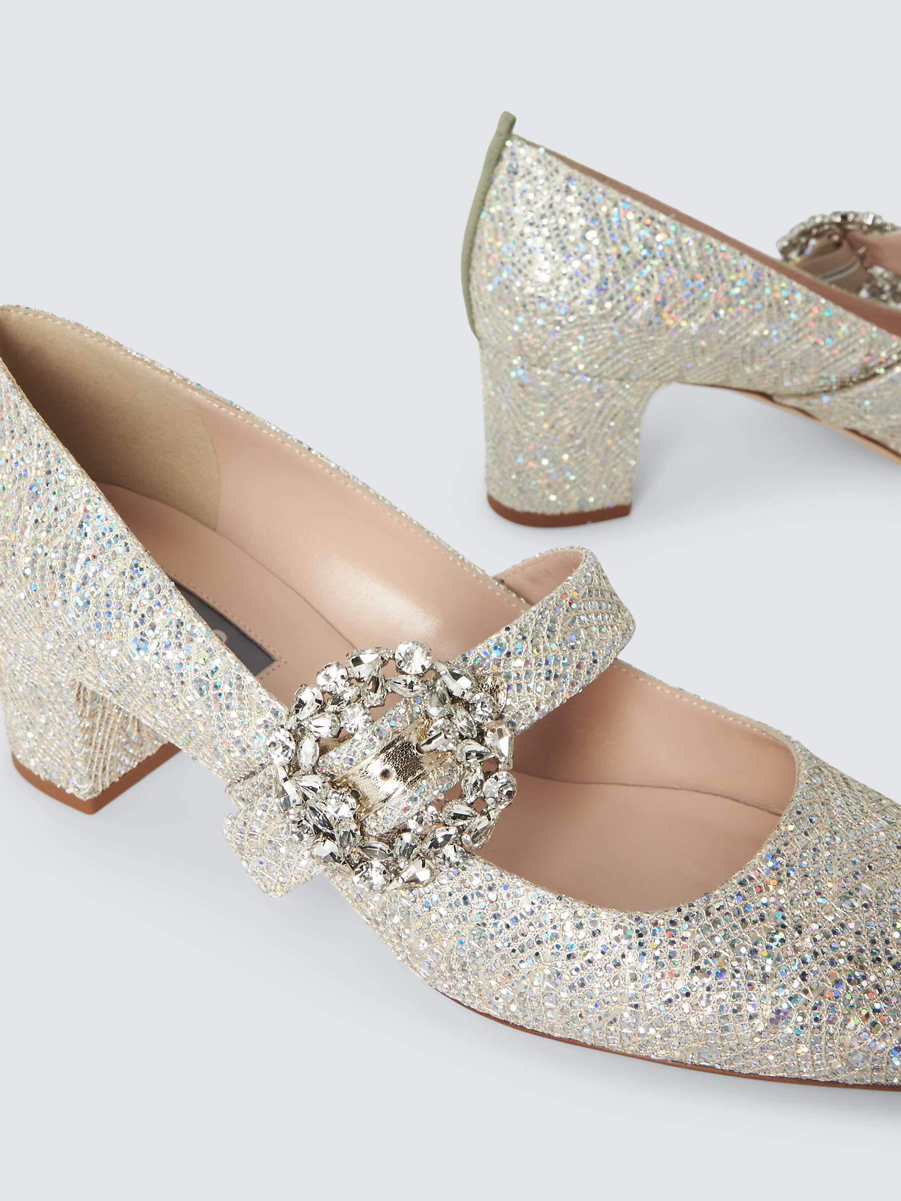 Buy SJP by Sarah Jessica Parker Cosette Mary Jane Court Shoes, Blizzard Glitter Online at johnlewis.com