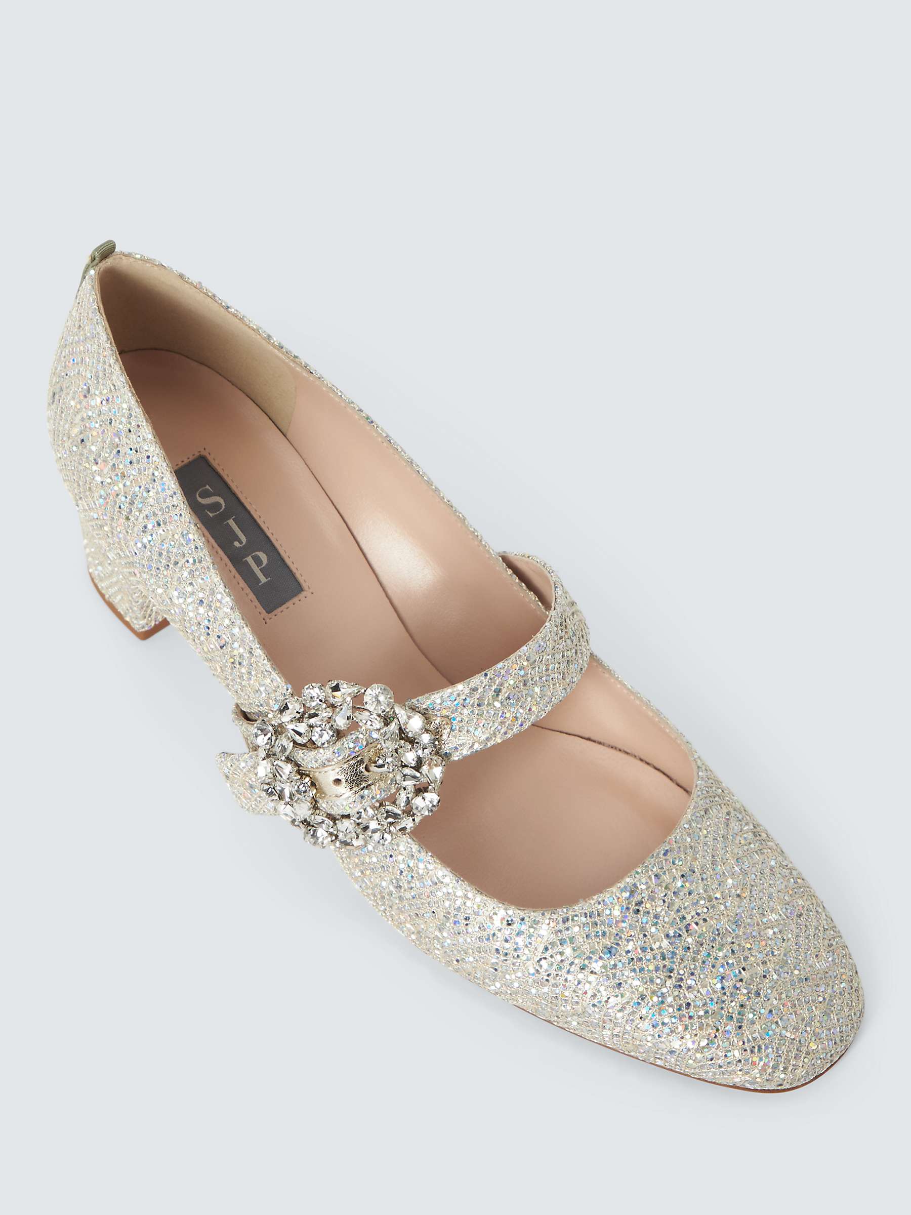 Buy SJP by Sarah Jessica Parker Cosette Mary Jane Court Shoes, Blizzard Glitter Online at johnlewis.com