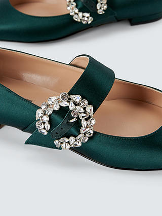 SJP by Sarah Jessica Parker Chime Satin Pointed Mary Jane Flats, Jungle