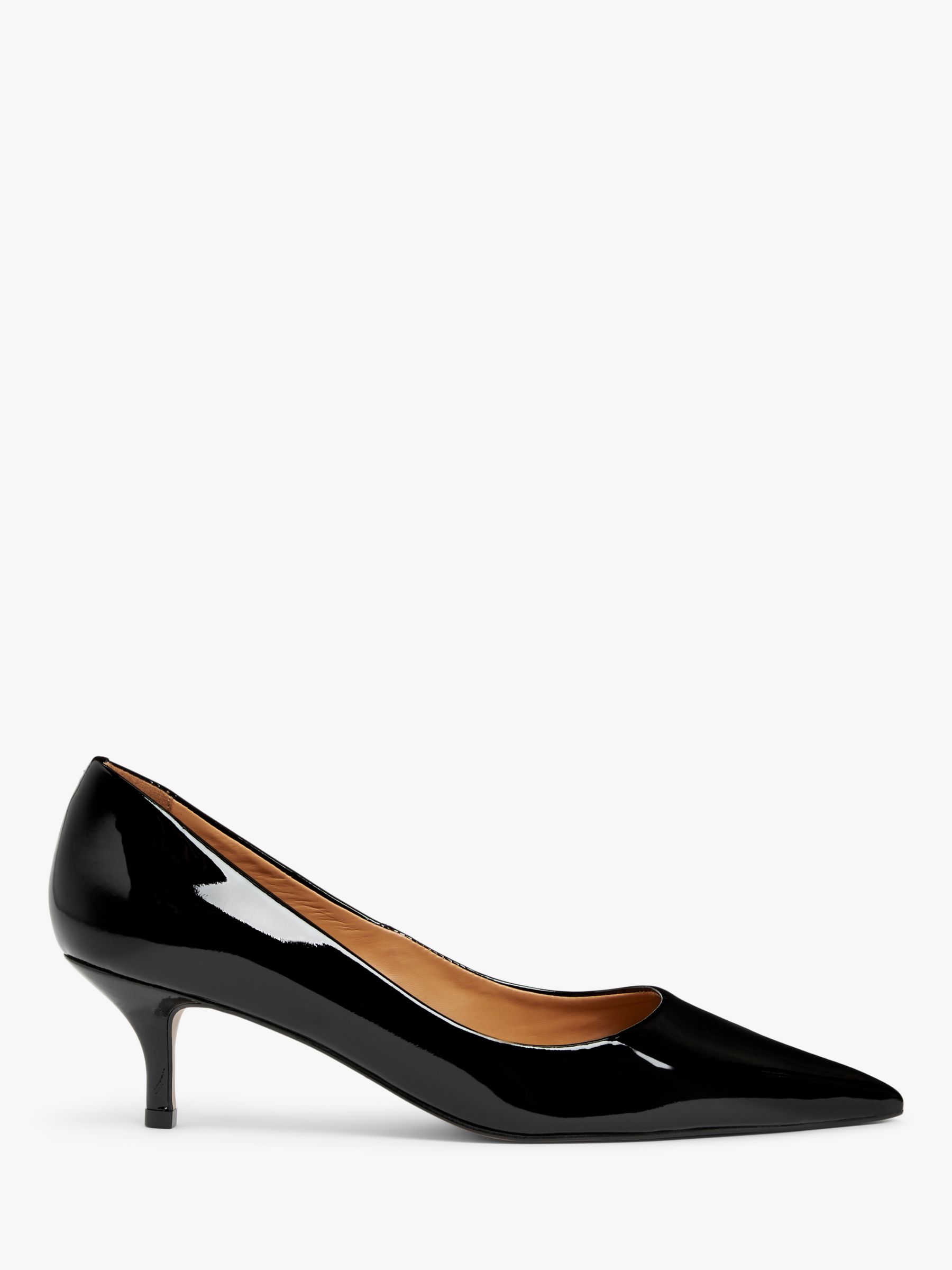 John Lewis Alabama Leather Kitten Heel Closed Pointed Court Shoes ...