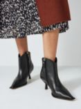 John Lewis Panama Leather Dressy Western Ankle Boots