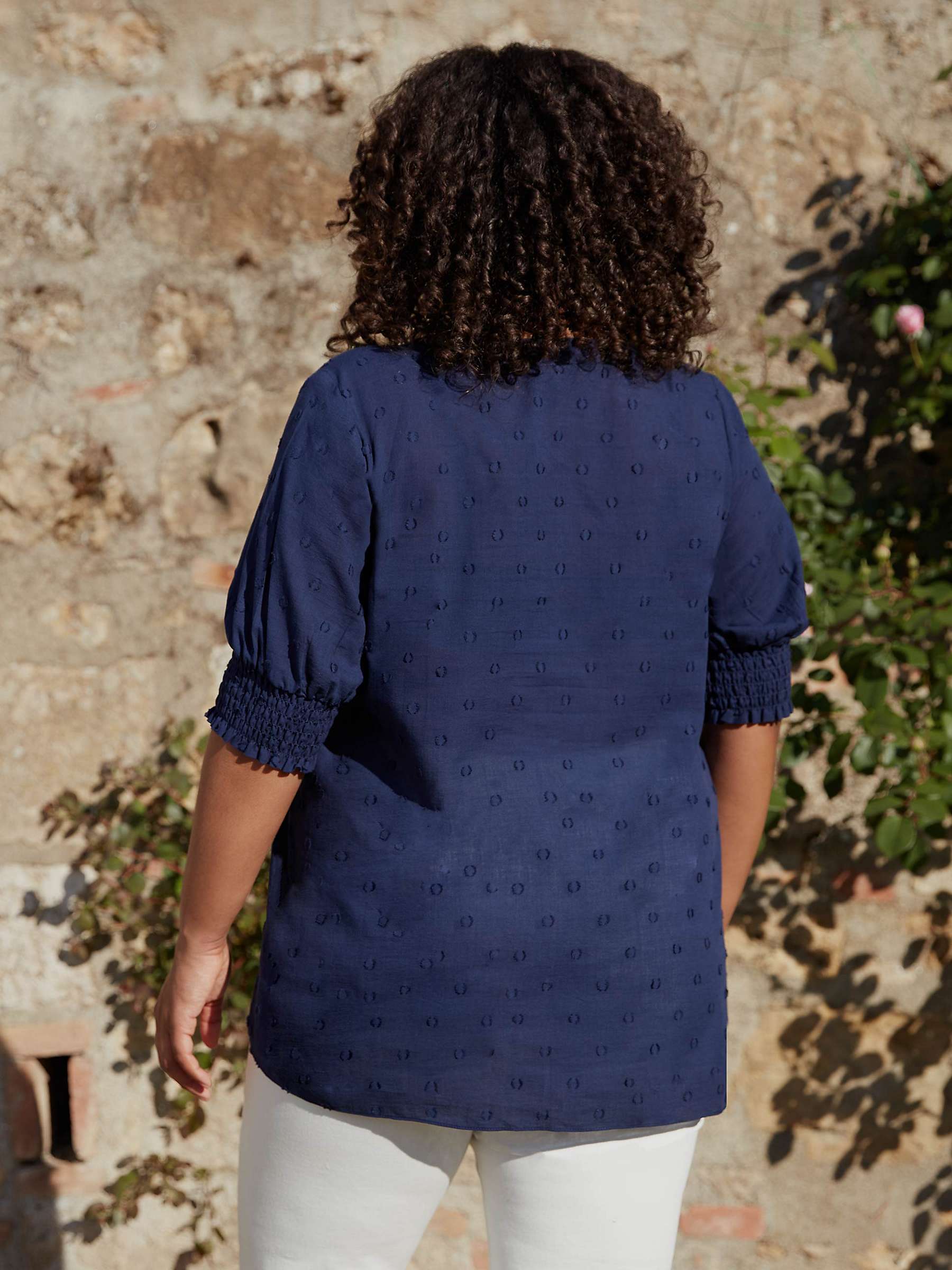 Buy Live Unlimited Curve Dobby Top, Blue Online at johnlewis.com