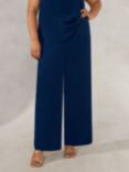 Live Unlimited Curve Navy Chiffon Lined Trouser, Blue