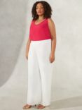 Live Unlimited Curve Chiffon Lined Wide Leg Trousers, Ivory