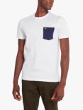 Lyle & Scott Contrast Pocket T-Shirt, White/Navy