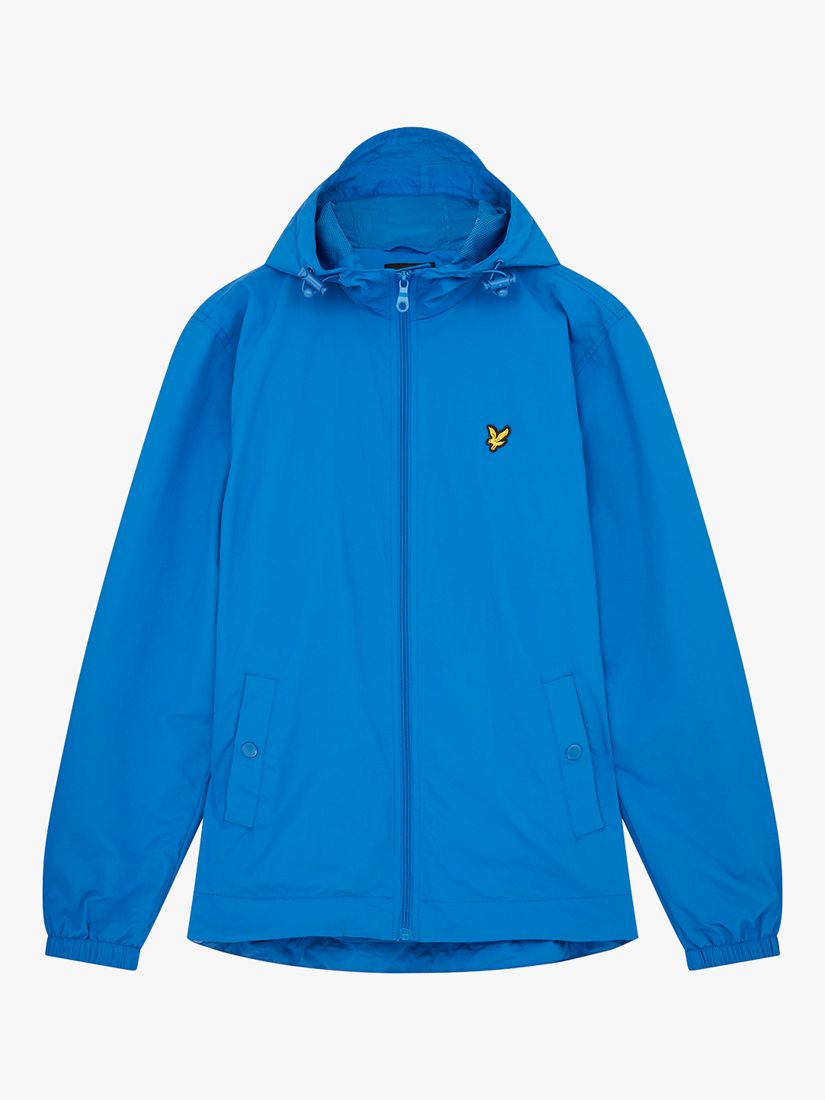 Lyle & Scott Zip Through Hooded Jacket, Bright Blue, L