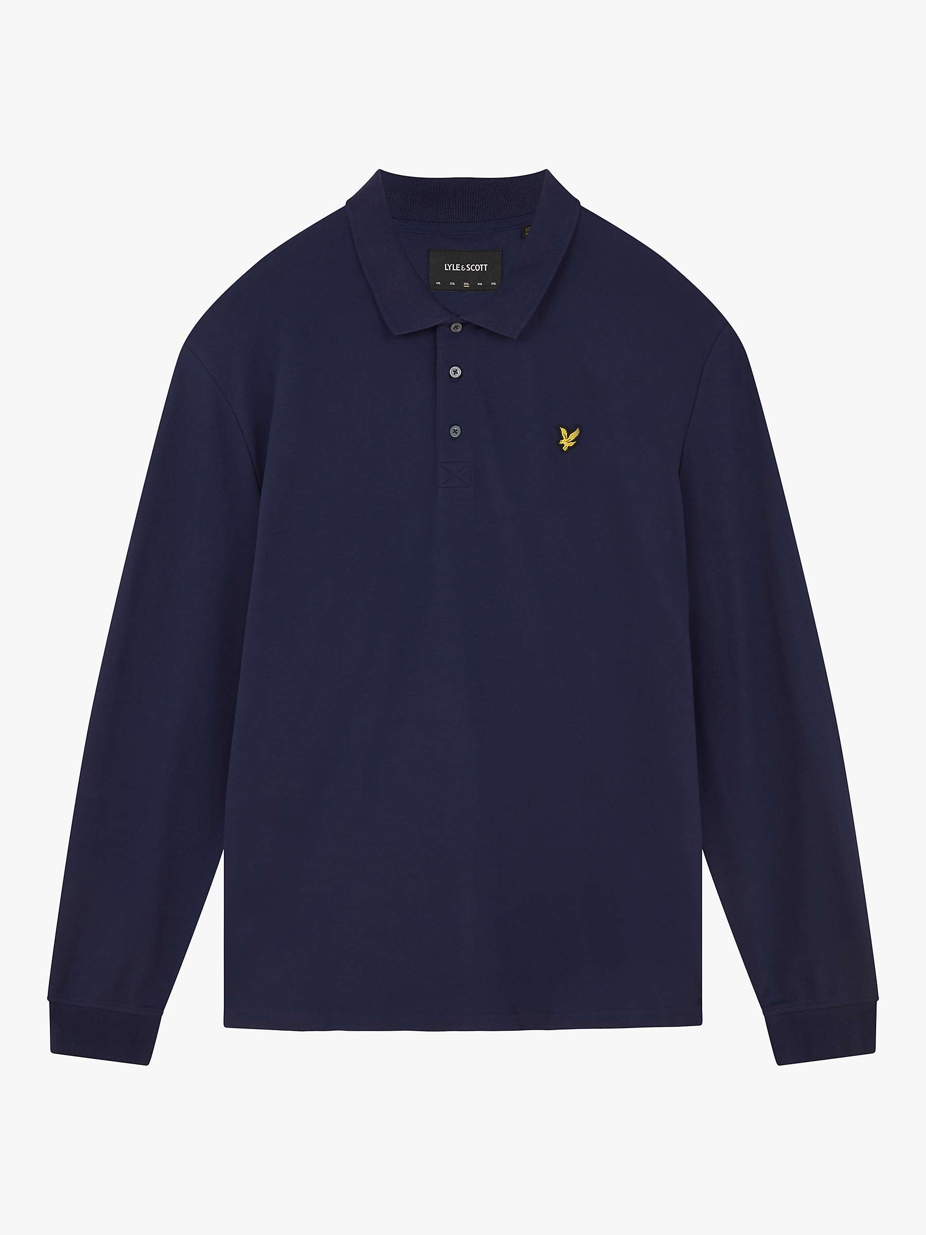 Buy Lyle & Scott Long Sleeve Polo Shirt, Navy Online at johnlewis.com
