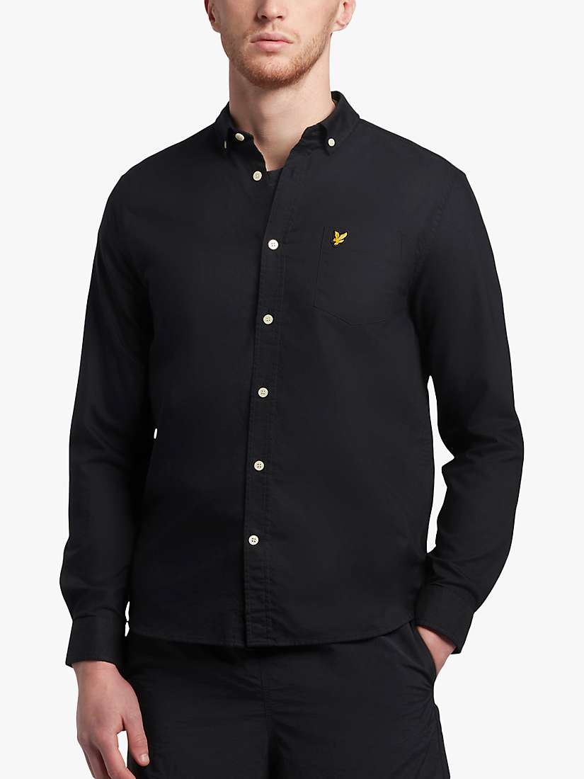 Buy Lyle & Scott Regular Fit Oxford Shirt, Jet Black Online at johnlewis.com
