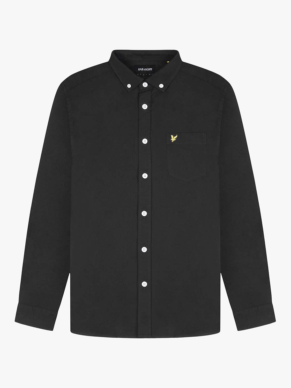 Buy Lyle & Scott Regular Fit Oxford Shirt, Jet Black Online at johnlewis.com