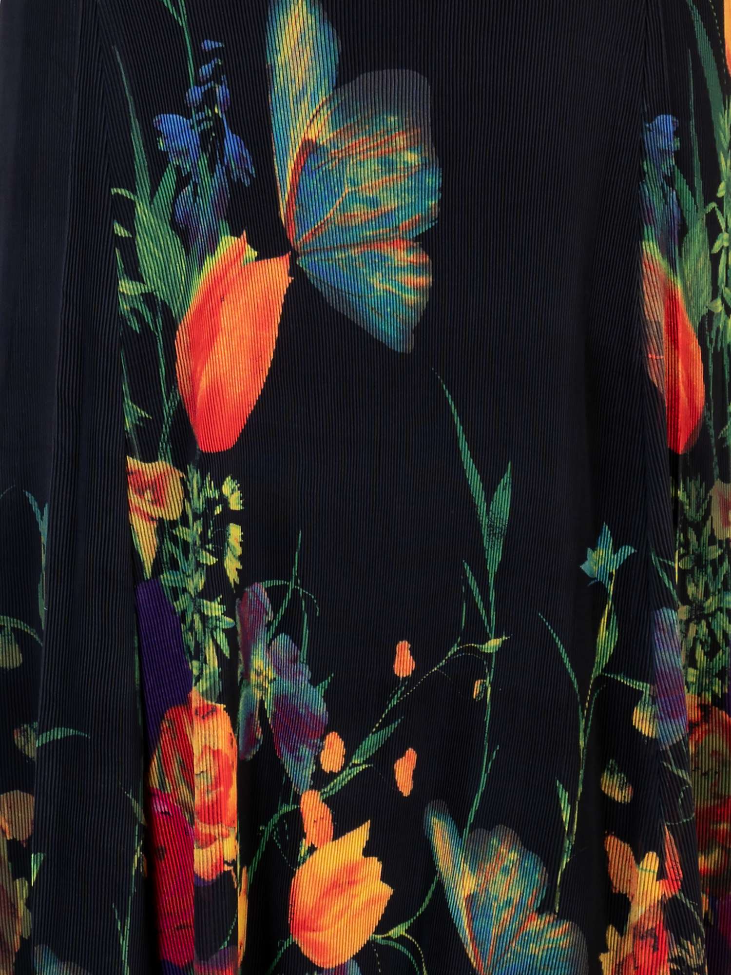 Buy chesca Tiffany Pleated Midi Dress, Black/Multi Online at johnlewis.com