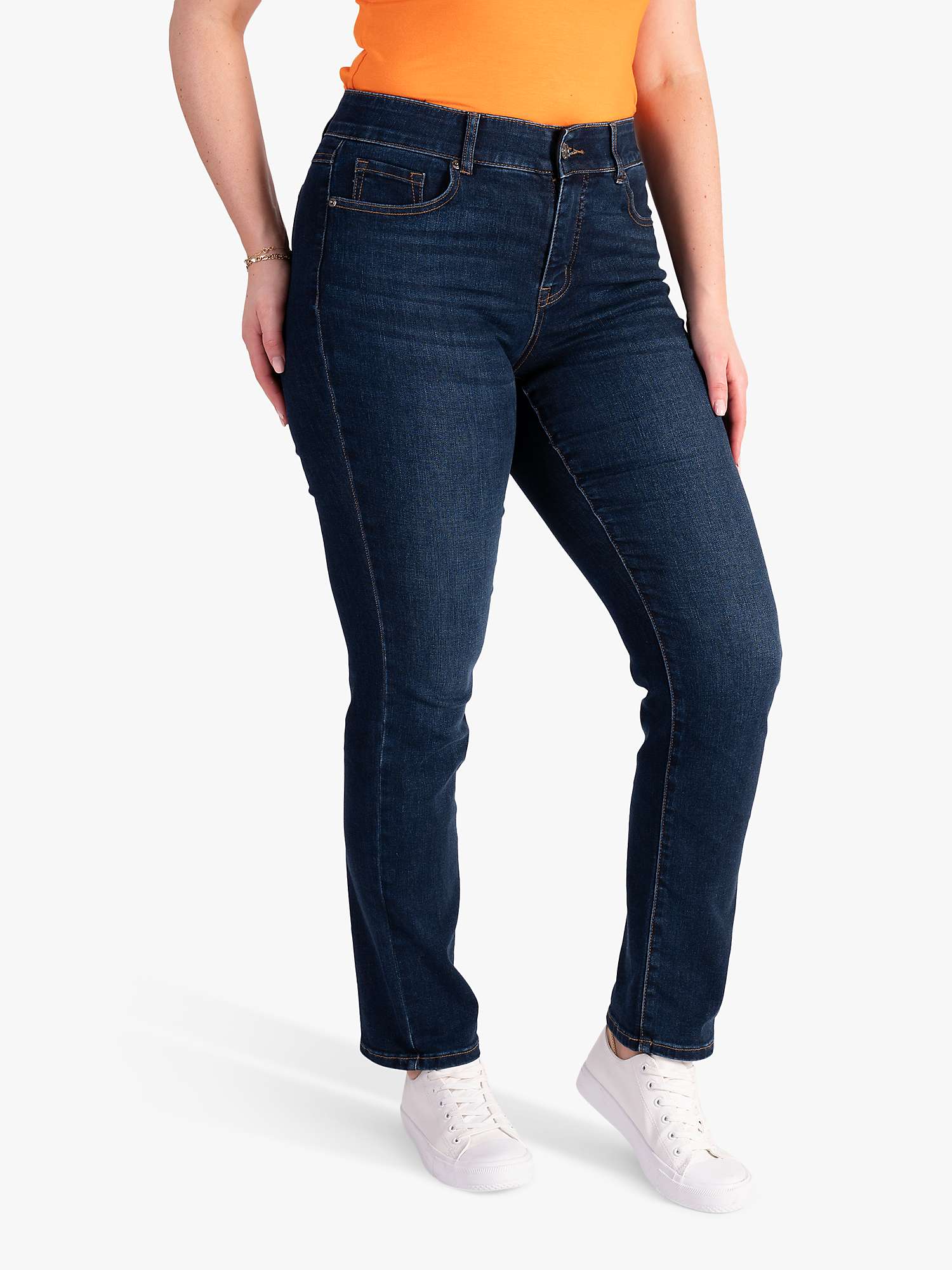 Buy chesca Curvy Straight Jeans, Deep Ocean Online at johnlewis.com