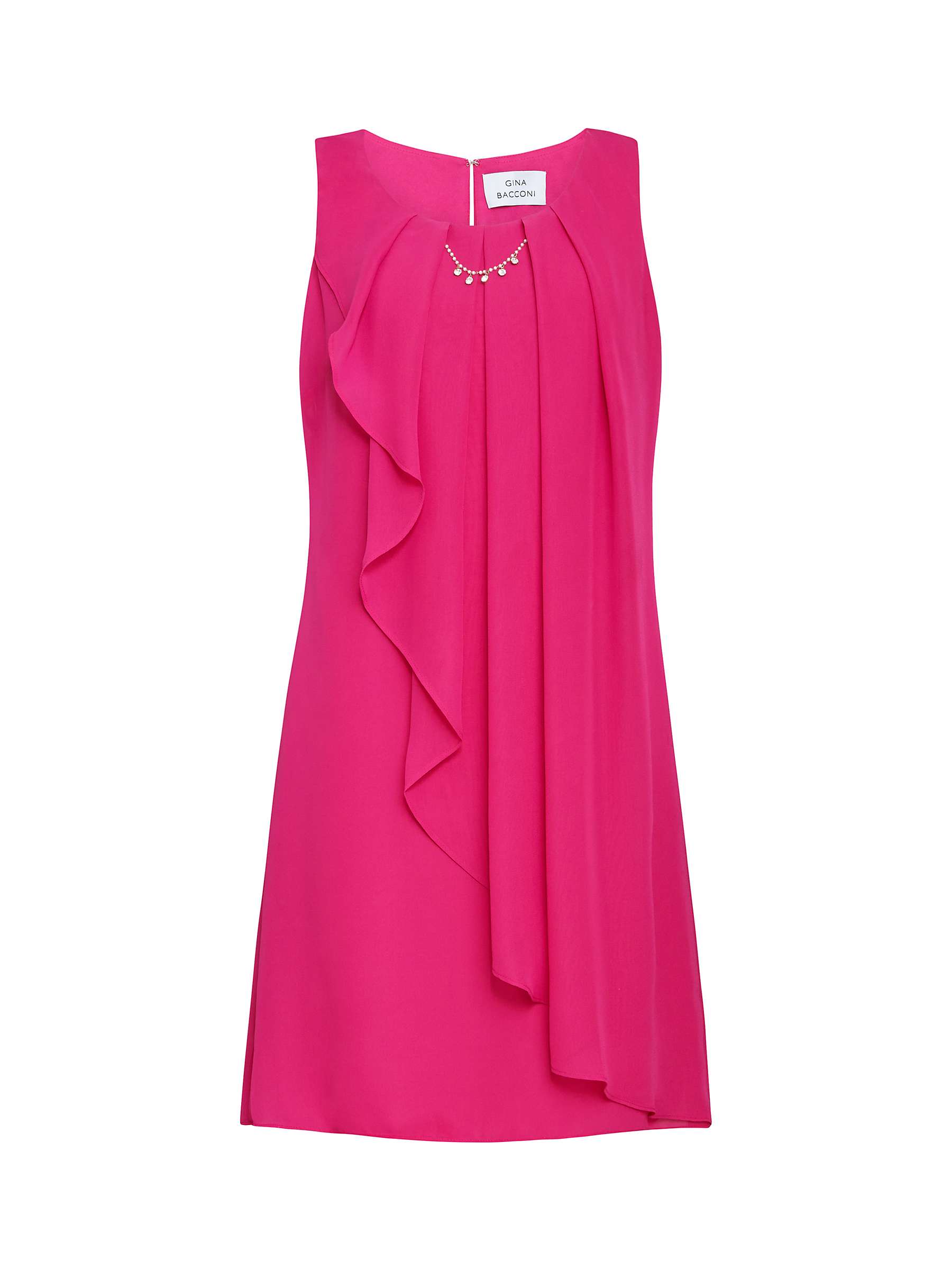 Buy Gina Bacconi Clarissa Ruffled Mini Dress, Fuschia Online at johnlewis.com