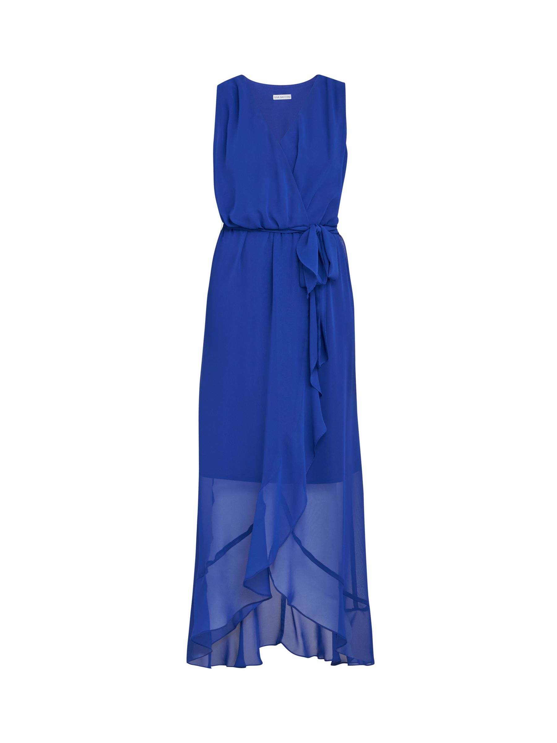 Gina Bacconi Imogen Wrap Maxi Dress, Royal Blue at John Lewis & Partners