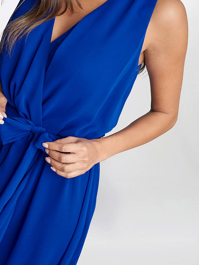 Gina Bacconi Imogen Wrap Maxi Dress, Royal Blue