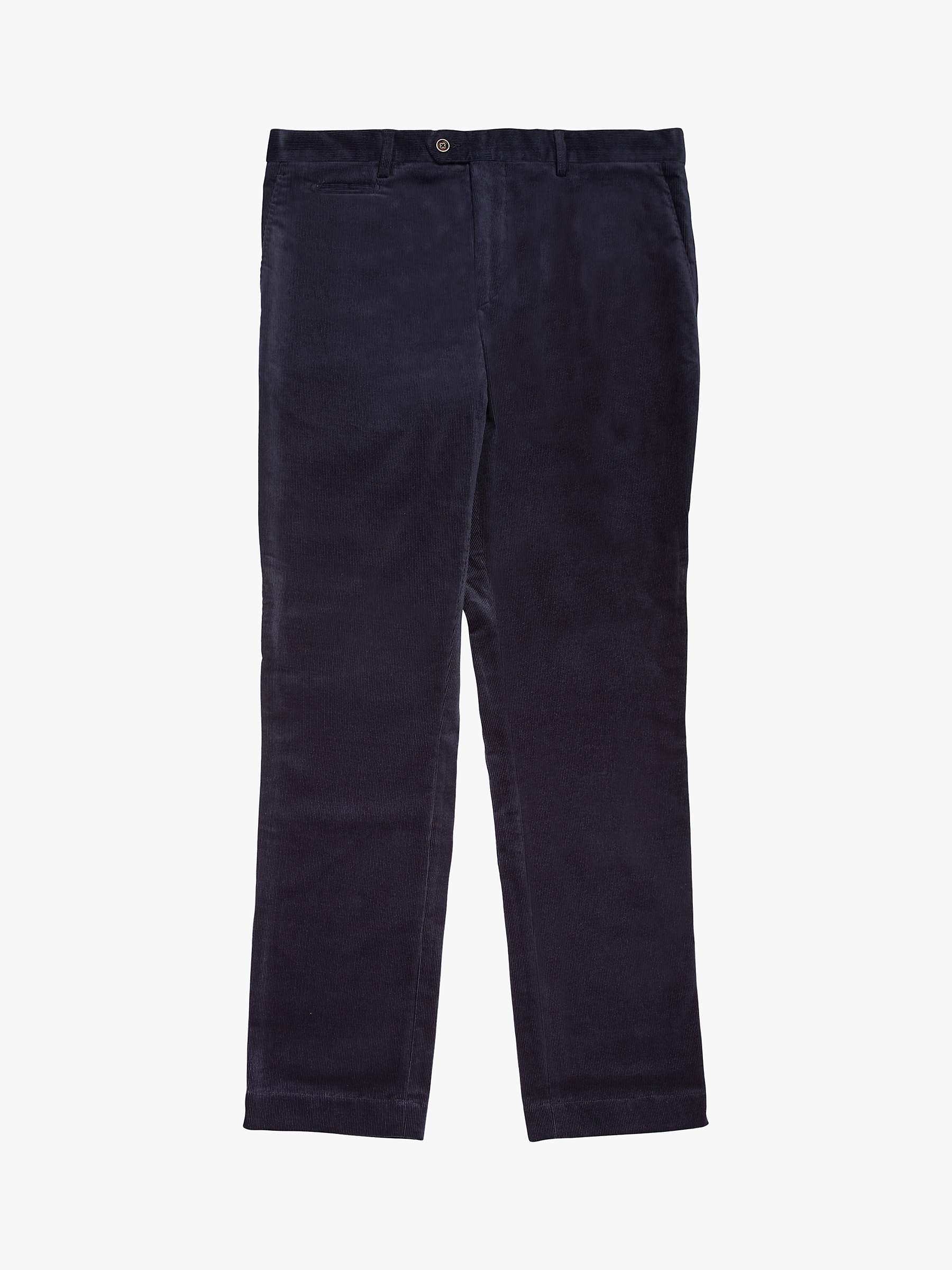 Buy Simon Carter Straight Fit Cord Trousers, Blue Online at johnlewis.com