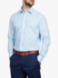 Simon Carter Coffee Stripe Shirt, Blue/Multi