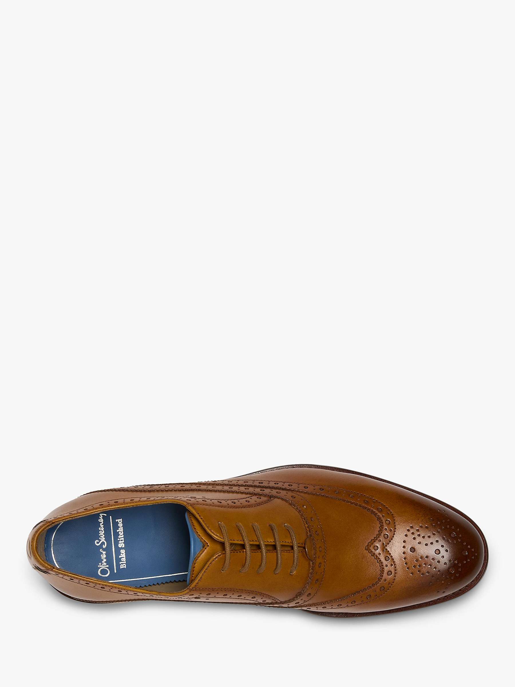 Buy Oliver Sweeney Ledwell Leather Brogues, Light Tan Online at johnlewis.com