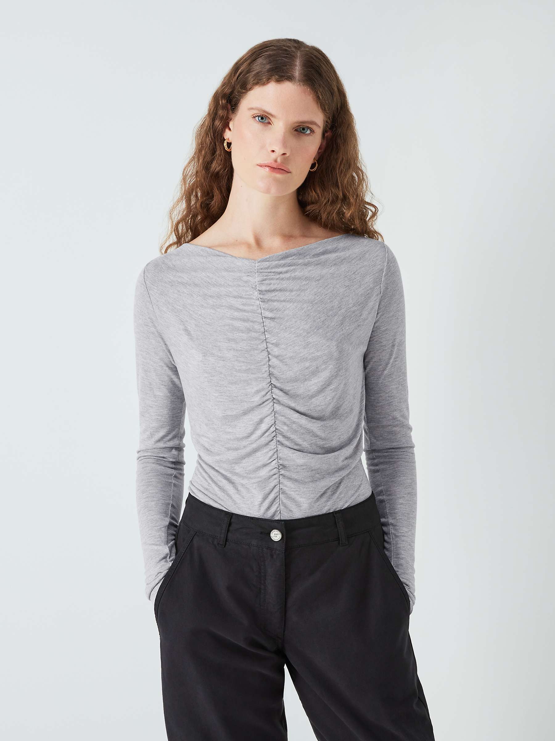 Buy AND/OR Raine Plain Ruched Top Online at johnlewis.com