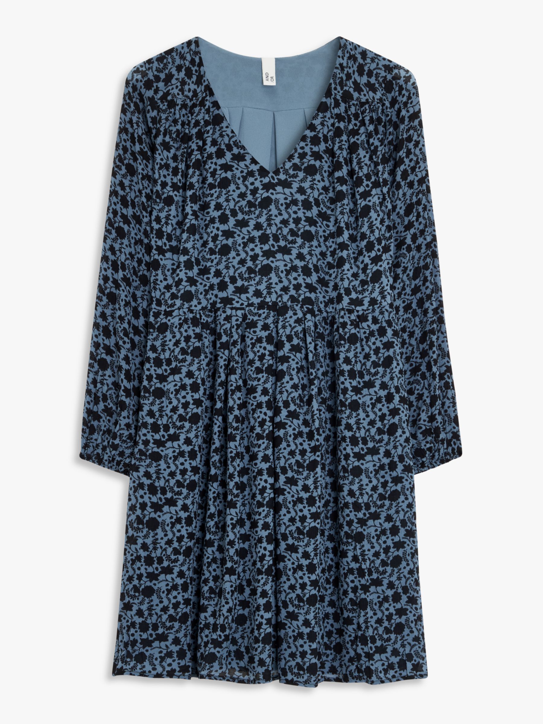 AND/OR Angie Foliage Dress, Blue/Multi at John Lewis & Partners