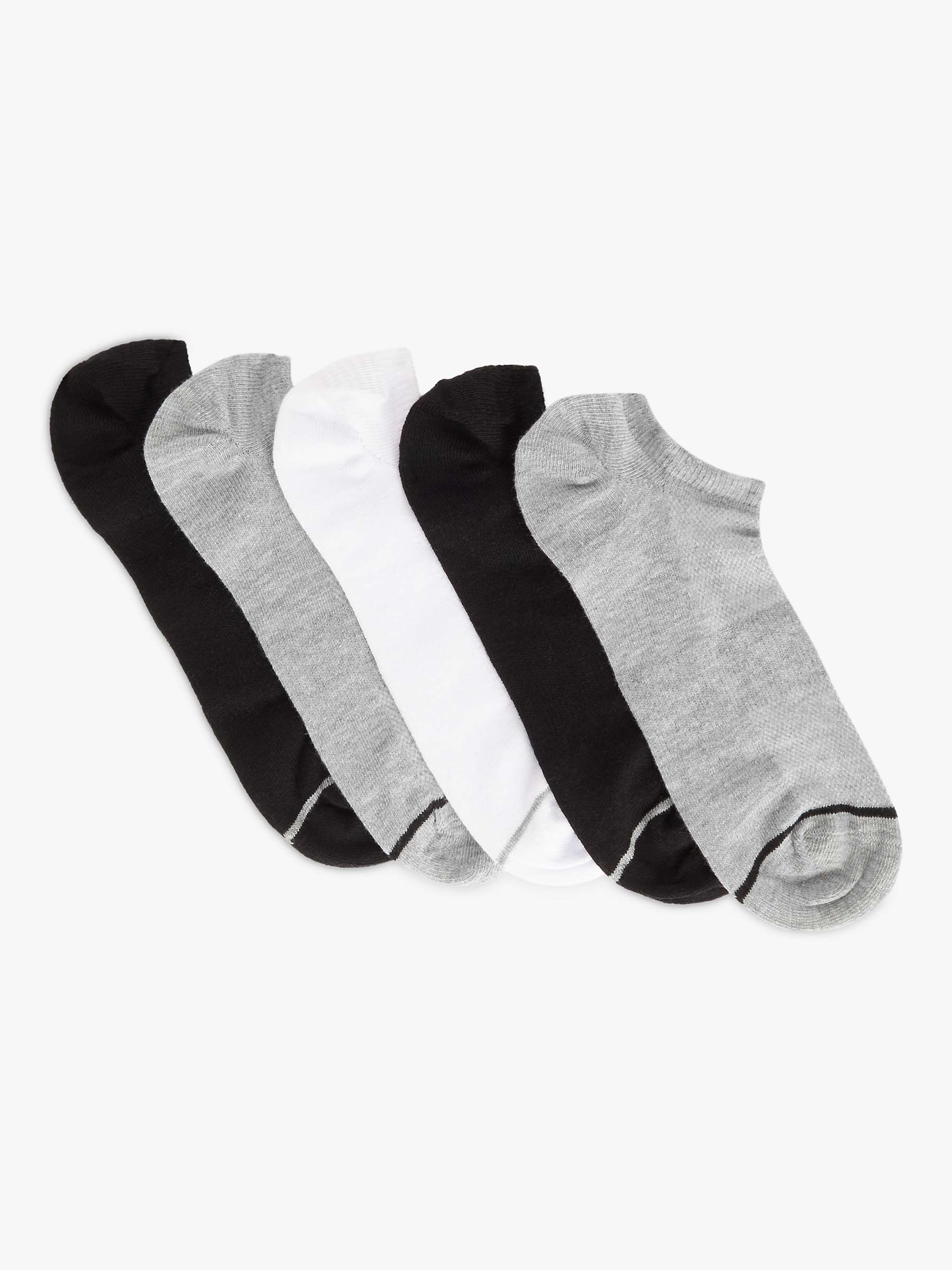Buy John Lewis ANYDAY Plain Trainer Liner Socks, Pack of 5 Online at johnlewis.com