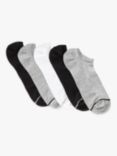 John Lewis ANYDAY Plain Trainer Liner Socks, Pack of 5