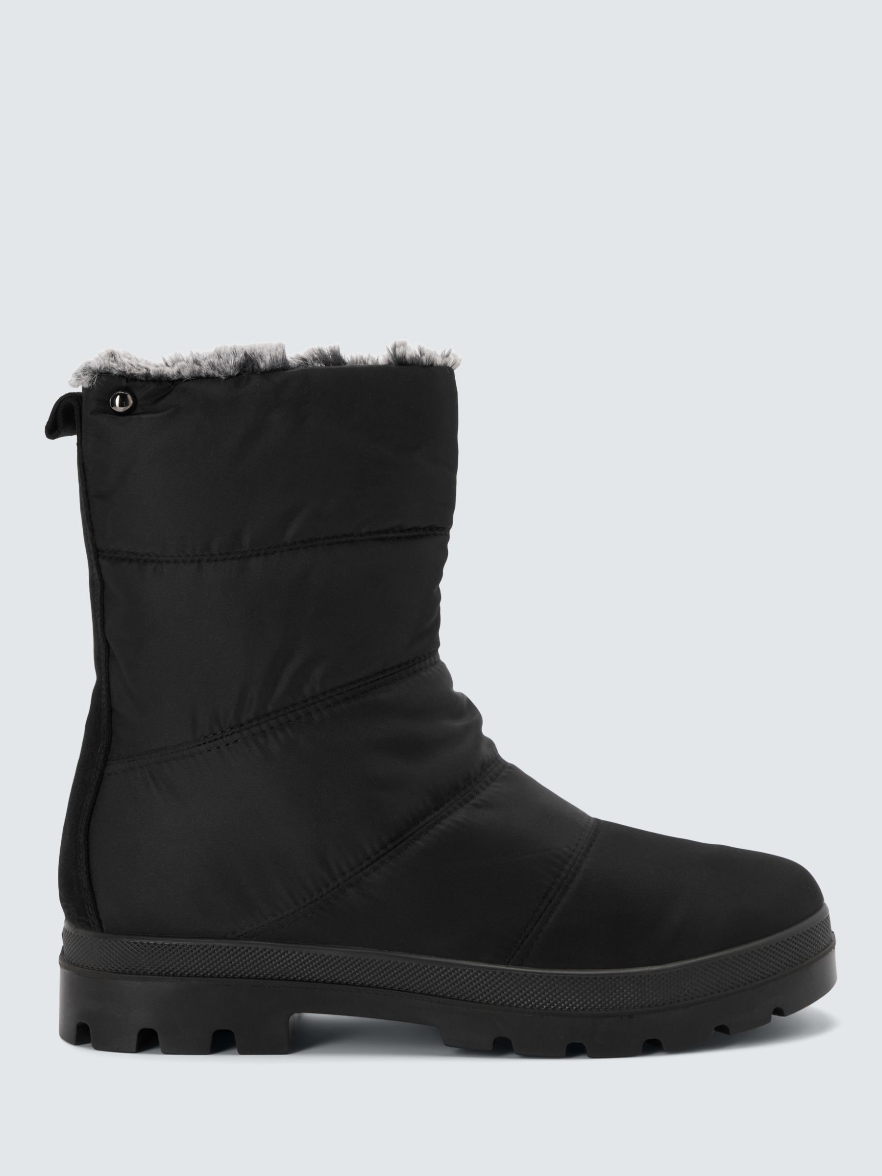 John Lewis Pattie Water Resistant Snow Boots, Black, 3