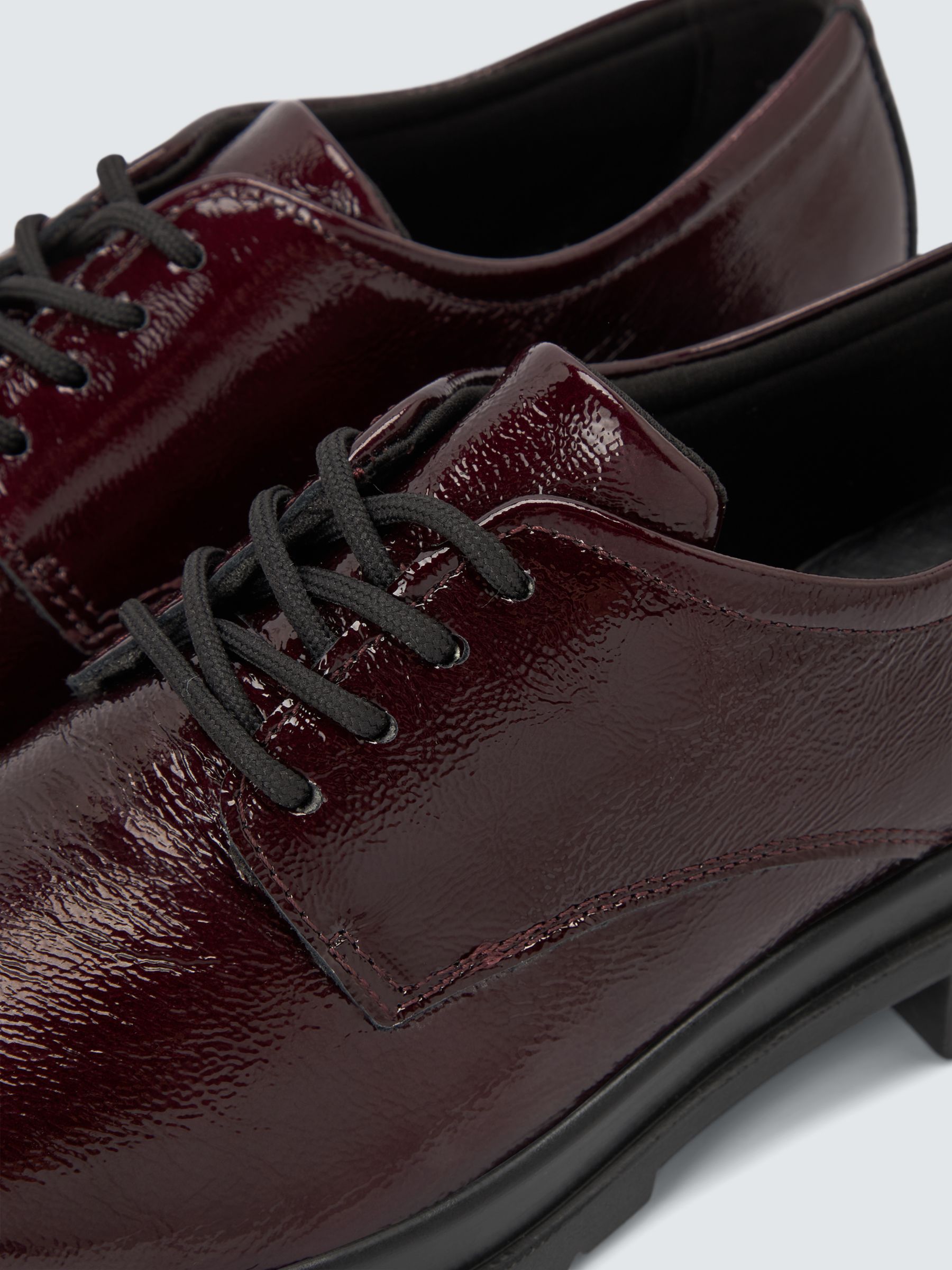 John Lewis Fifie Leather Comfort Lace Up Oxford Shoes, Burgundy at John  Lewis & Partners