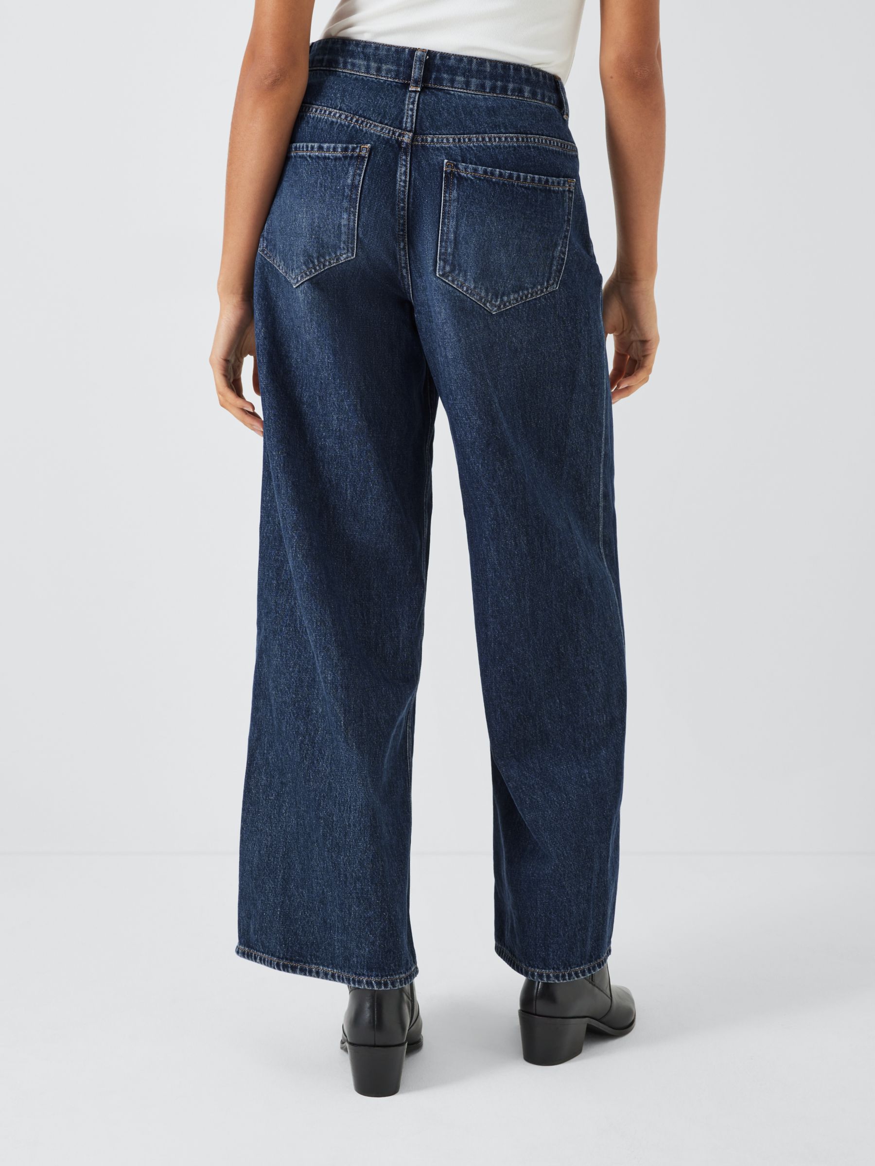 AND/OR Westlake Rigid Wide Leg Jeans, Dark Blue Wash, 34R