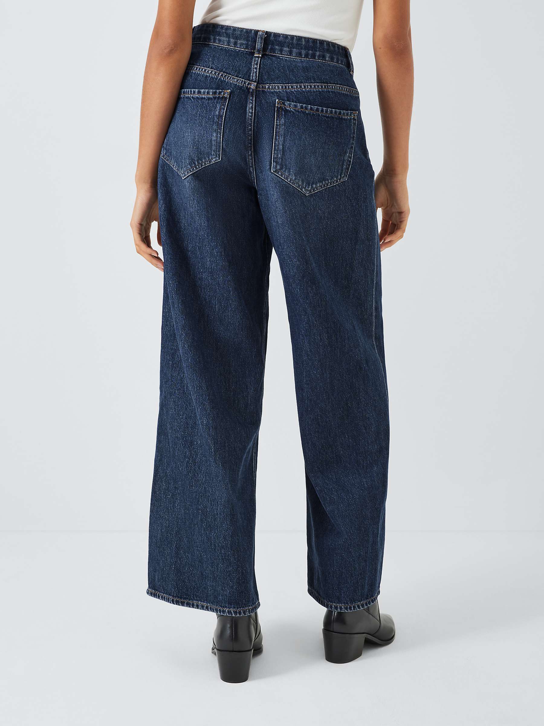 Buy AND/OR Westlake Rigid Wide Leg Jeans, Dark Blue Wash Online at johnlewis.com