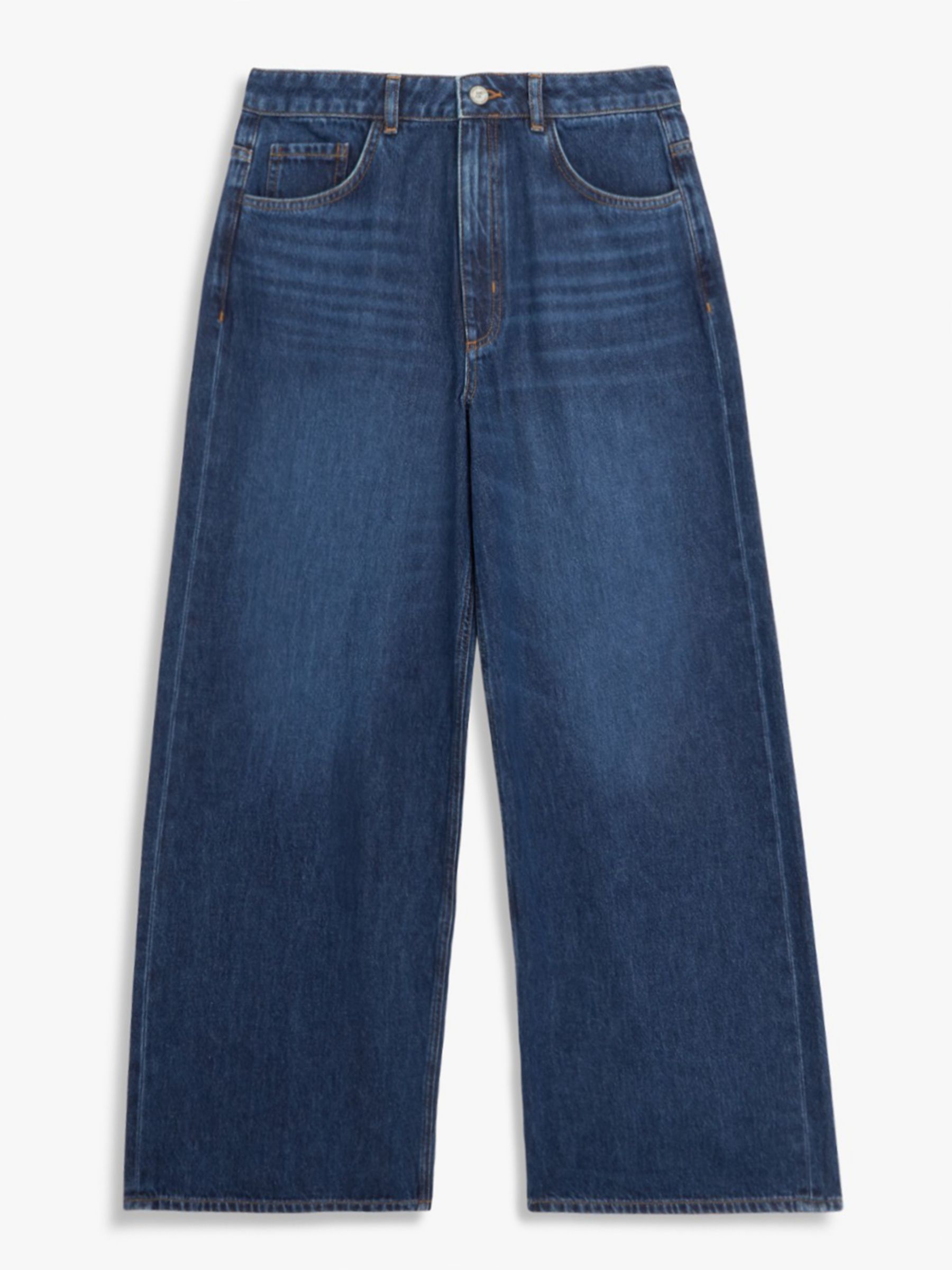 AND/OR Westlake Rigid Wide Leg Jeans, Dark Blue Wash, 34R