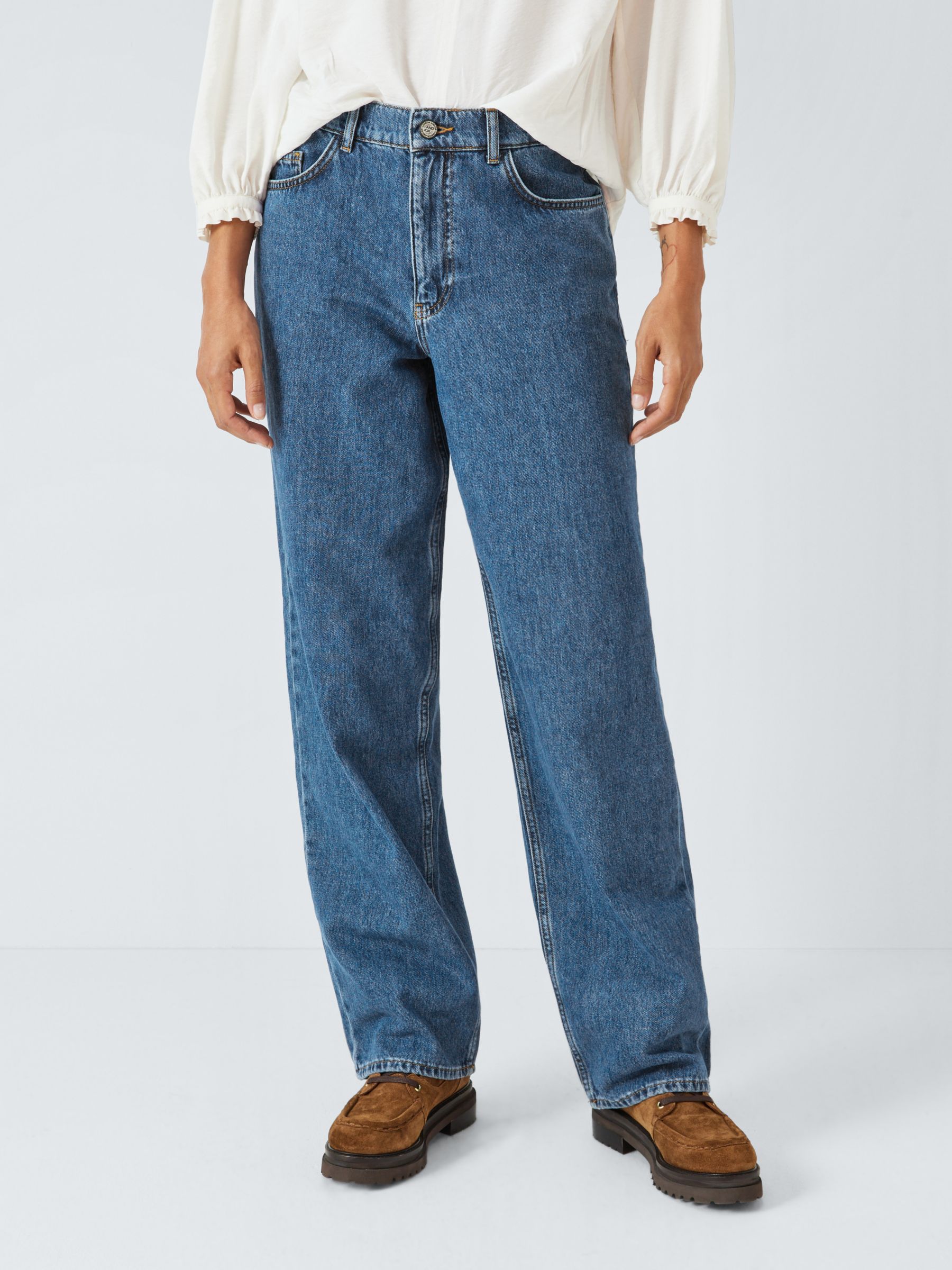 AND/OR Long Beach Baggy Jeans, Mid Blue Wash, 32R