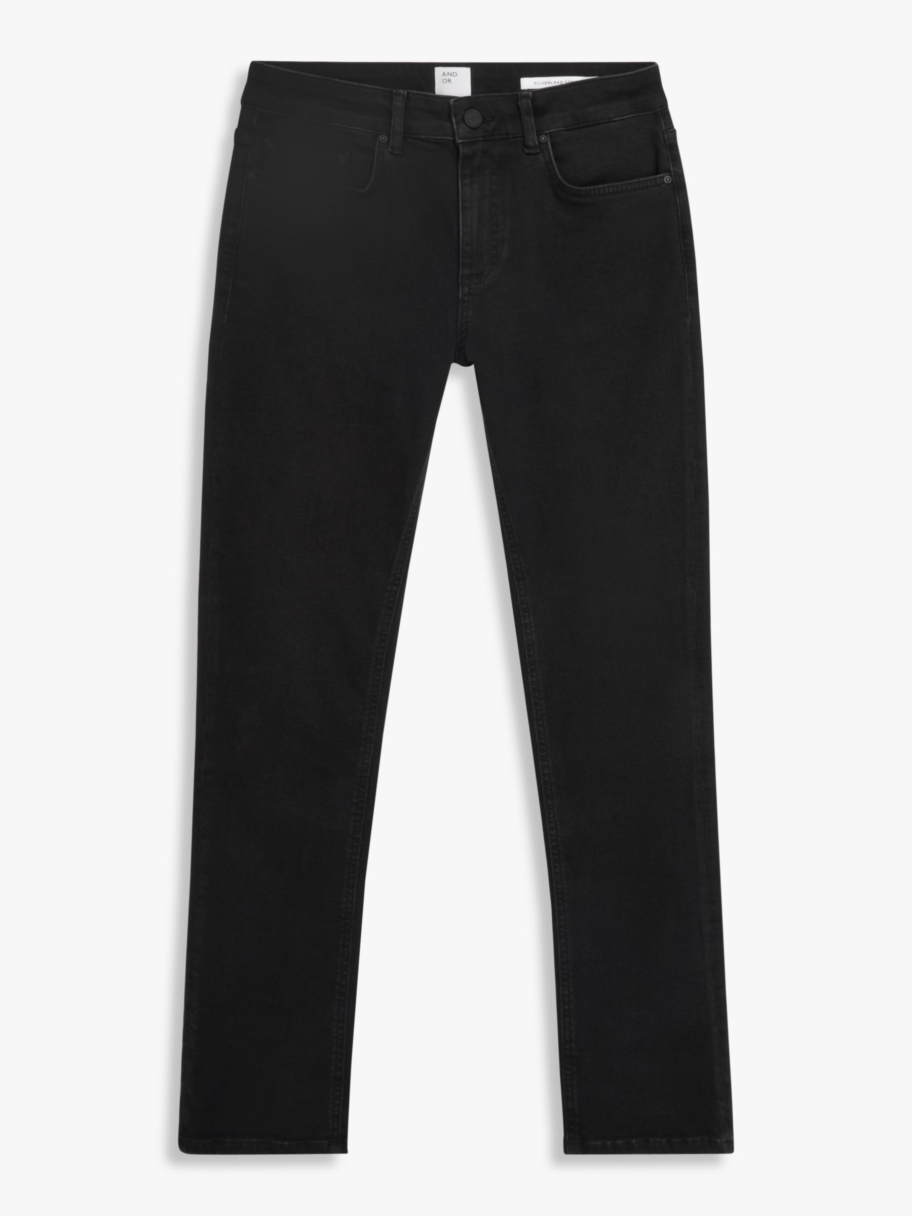 AND/OR Silverlake Straight Cut Jeans, Washed Black, 34R