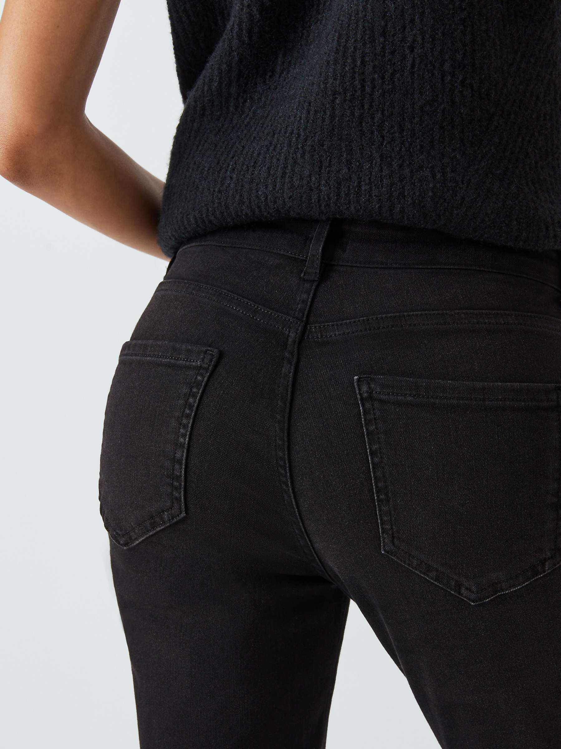 AND/OR Silverlake Straight Cut Jeans, Washed Black at John Lewis & Partners