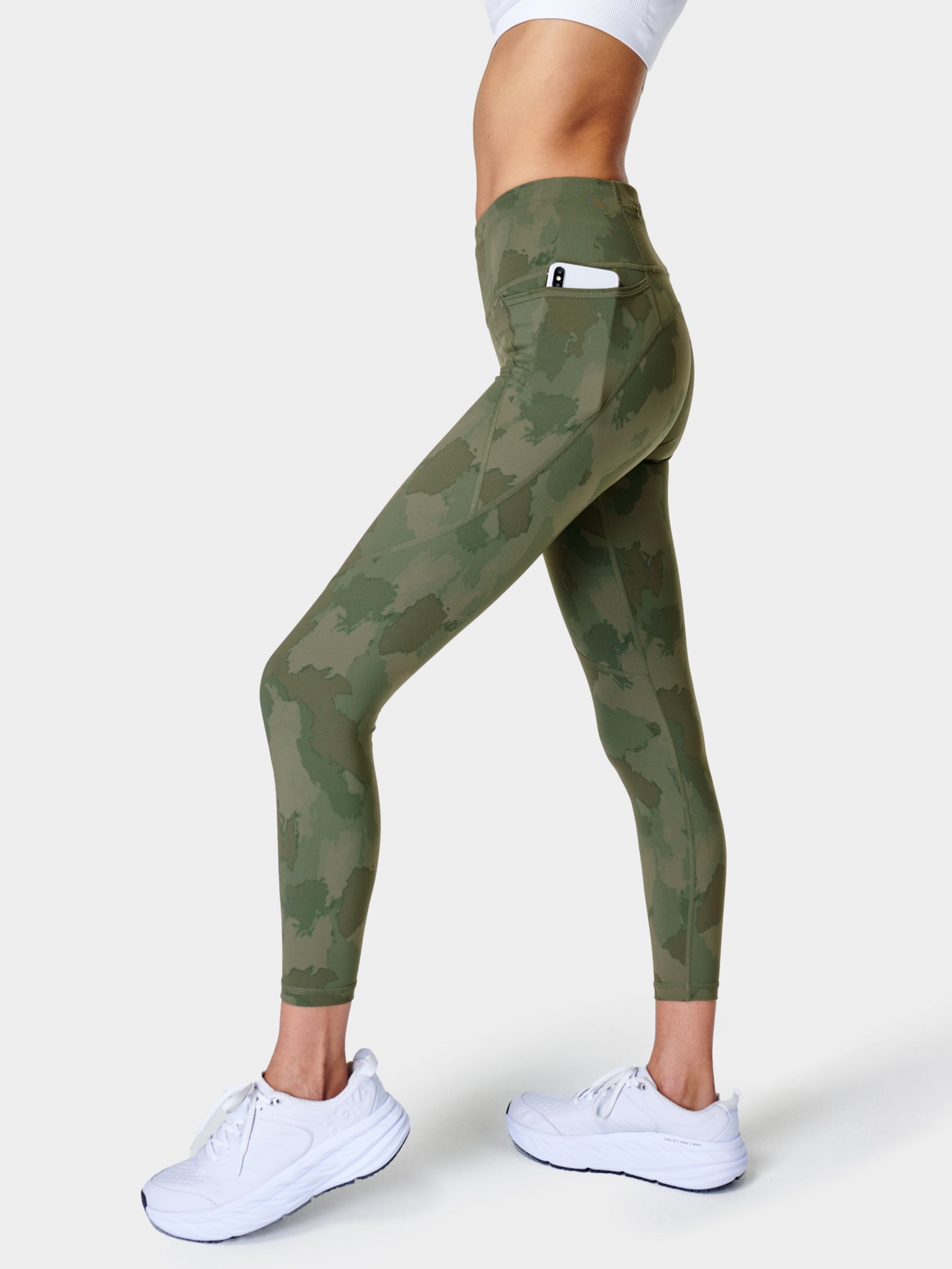 Sweaty Betty Power 7/8 Gym Leggings, Green Paint Camo Print at John Lewis &  Partners