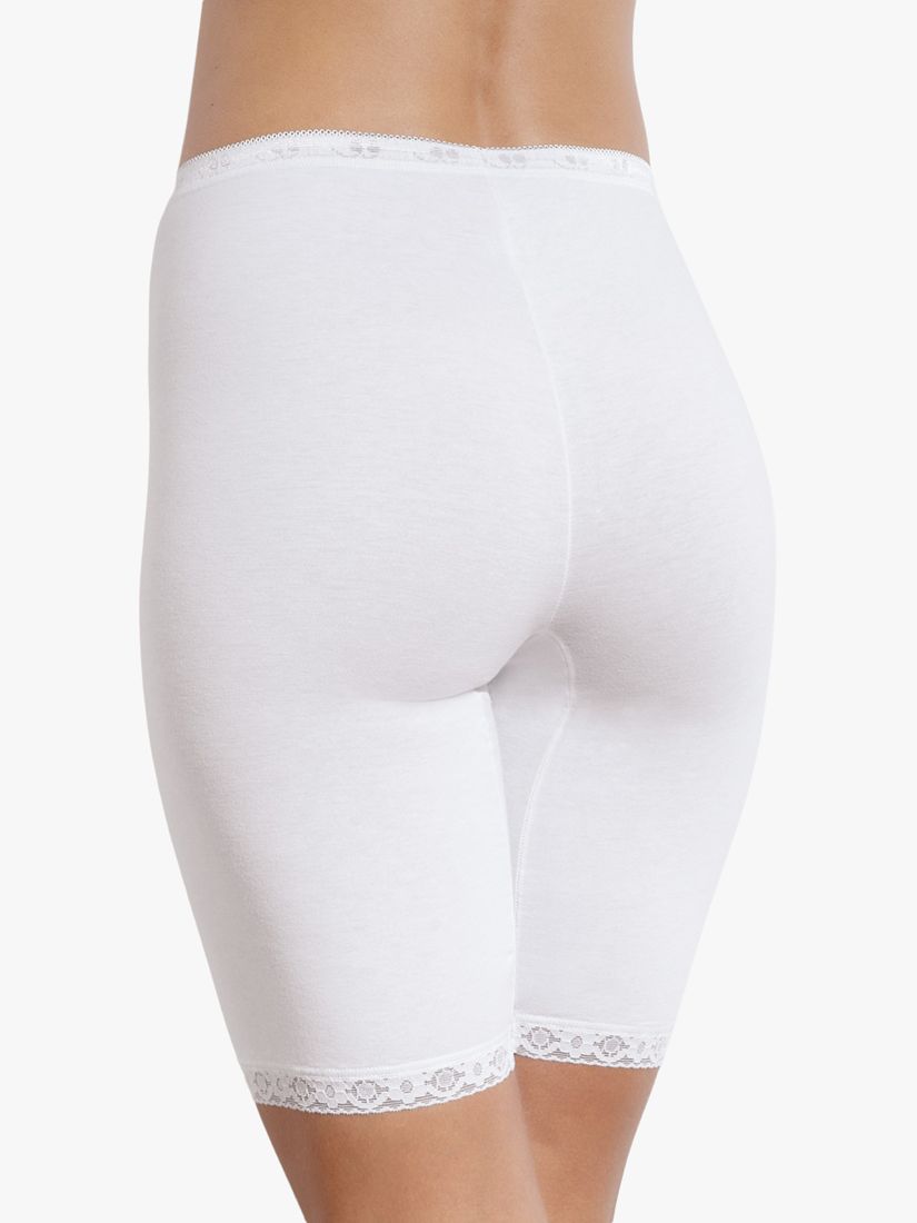 sloggi Basic+ Long Shorts Knickers, White, 10
