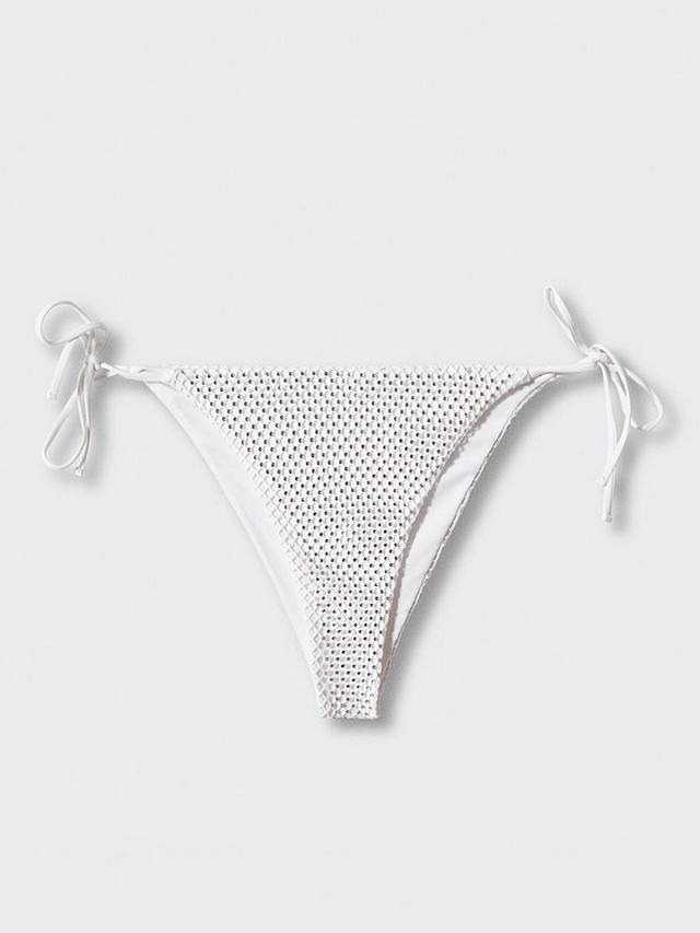 Mango Tracy Studded Bikini Bottoms, Natural White